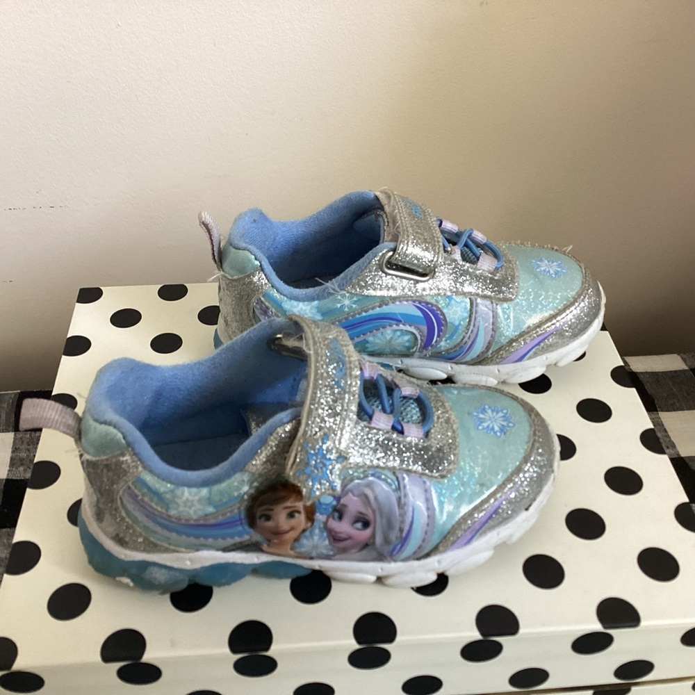 Frozen Kids Shoes - Silver and Blue